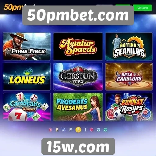 Visão geral dos jogos disponíveis em 50pmbet.com
